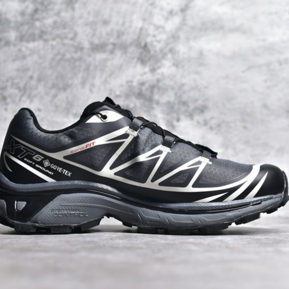 Salomon - XT-6 GTX - North Atlantic/Black-Footwear Silver  Salomon XT-6 GORT-TEX Womens Sneakers in Gray and Black EU 37/W 6